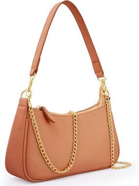 Women's brown premium PU leather comfortable elegance Shoulder Handbag